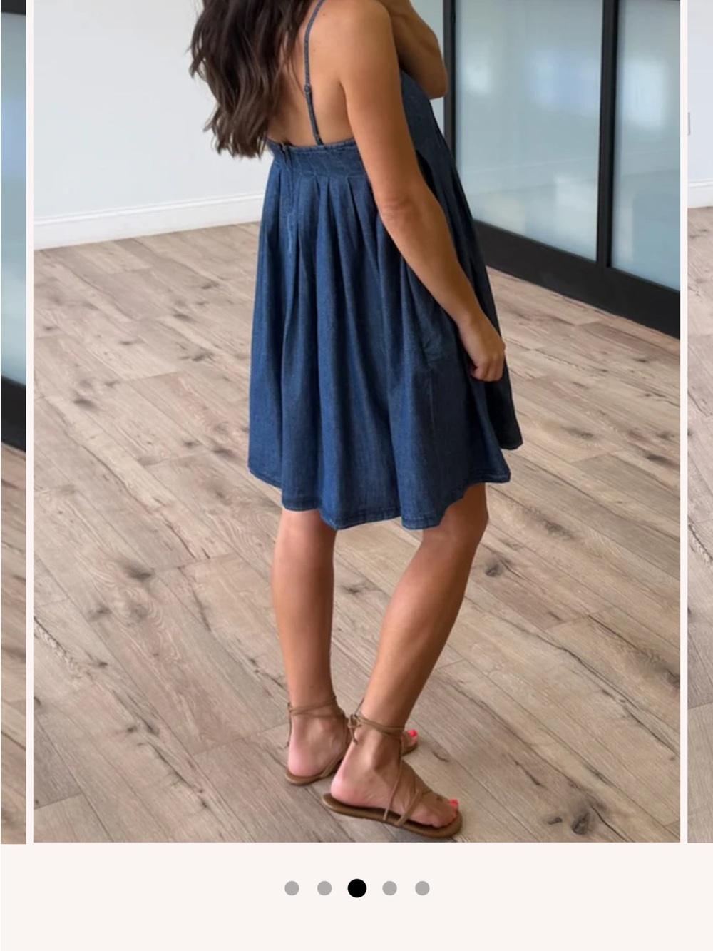 Talulah Katerina Pintuck Chambray Dress Sz Med - Picture 2 of 4